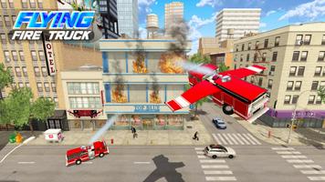 Flying Fire Truck Simulator poster