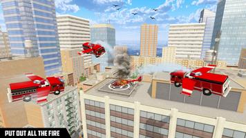 Flying Fire Truck Simulator screenshot 1