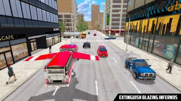 Flying Fire Truck Simulator screenshot 2