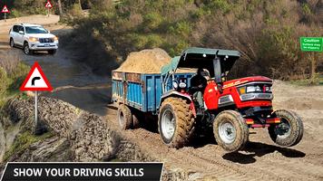 Indian Tractor Trolley Farming poster