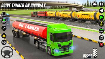 Army Oil Tanker Truck Games Affiche