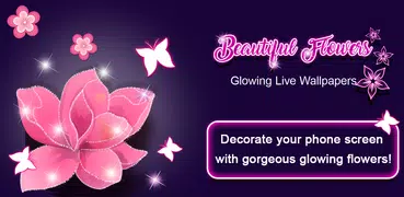 Beautiful Flowers Glowing Live Wallpapers