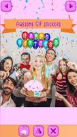 Adesivos de Aniversário para Fotos Cartaz