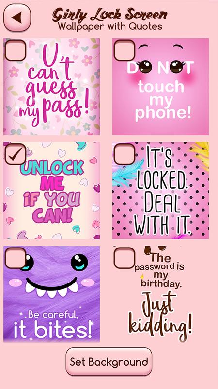 Girly Lock Screen Wallpaper With Quotes For Android Apk Download