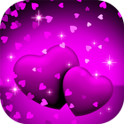 Purple Love Heart Live hd Wall আইকন