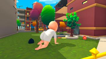 Giant Fat Baby Simulator Game ảnh chụp màn hình 1