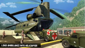 US Army Ambulance Driving Game : Transport Games capture d'écran 1