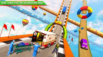 Mega Ramp Ambulance Car Stunts Game poster