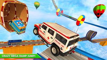 Mega Ramp Ambulance Car Stunts Game screenshot 2
