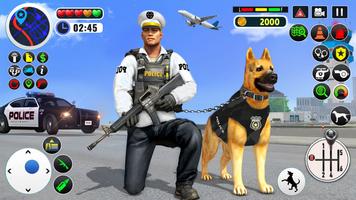 policial jeux de chiens Affiche