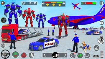US Police Robot Car Transport Plakat