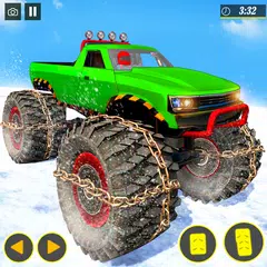 Snow Mountain Monster trucks derby racing stunts APK download
