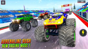 برنامه‌نما Snow Mountain Monster trucks derby racing stunts عکس از صفحه