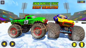 برنامه‌نما Snow Mountain Monster trucks derby racing stunts عکس از صفحه