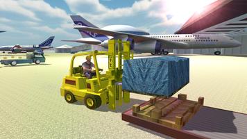 Airport Forklift Driving Heavy پوسٹر