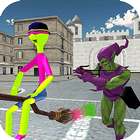 Flying Stick Man Hero:Monster Magic Fight Mystery icône