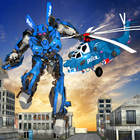 USA Police Robot Helicopter: Air Robot Car Battle Zeichen