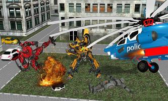 USA Police Robot Helicopter: Air Robot Car Battle Screenshot 2