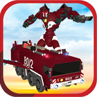 リアルロボット消防トラック：レスキューロボットトラック アイコン