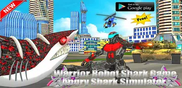 Warrior Robot Shark Game:Angry