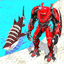 Warrior Robot Shark Game:Angry Shark Simulator App APK