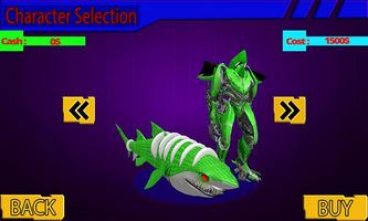 Warrior Robot Shark Game:Angry Shark Simulator capture d'écran 1