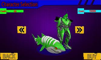 Warrior Robot Shark Game:Angry Shark Simulator ảnh chụp màn hình 1