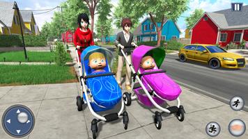 Anime Mother- Twin Babies Life Screenshot 2