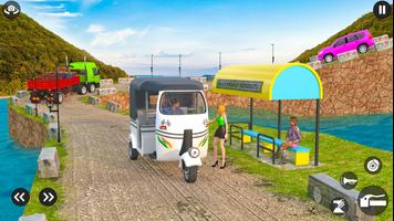 Offroad Tuk Tuk Rickshaw Game постер