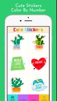 Cute Stickers Color By Number Affiche