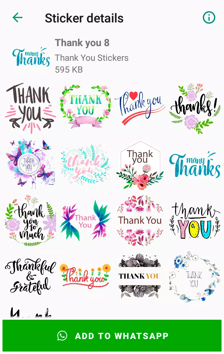 Thank You Stickers for WhatsApp - WAStickerApps  APK for Android ...