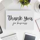Thank you cards for business-icoon