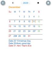 US Calendar capture d'écran 1