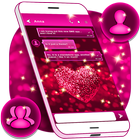 Glitter Love SMS Themes icon