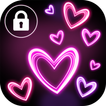 Neon Hearts Wallpaper for Lock Screen