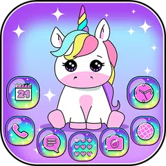 Pink Unicorn Theme Launcher XAPK download