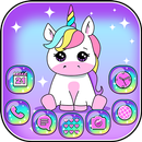 Thème Licorne Rose APK