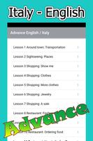 Learn Italian Advanced English poster