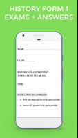 History Form 1 Exams + Answers poster
