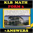 Form  3 KLB Math Notes+Answers icon