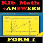 Form 1 KLB Math Notes+ Answers icône
