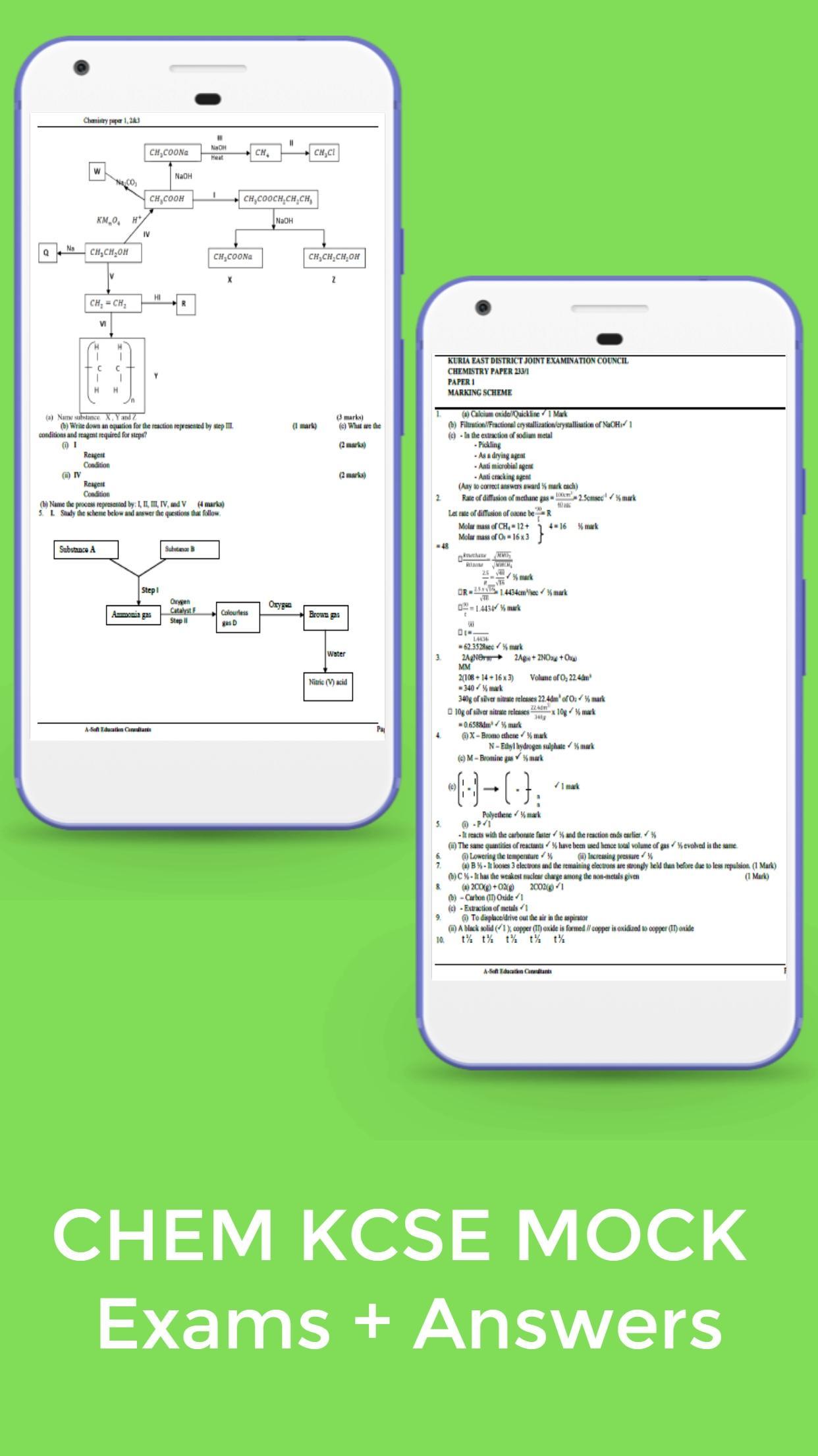Chemistry Mock Exams Answers Paper 1 2 3 Kcse Pour Android Telechargez L Apk - subway application answers roblox
