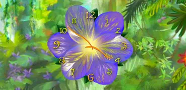 Serene flower clock HD widget