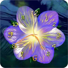 Serene flower clock HD widget APK download
