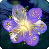 Serene flower clock HD widget ไอคอน