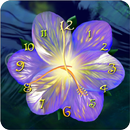 Serene flower clock HD widget APK