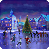 Noël Rink Live Wallpaper icône