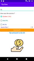 Tip Give - A simple and small  Tip calculator app 포스터