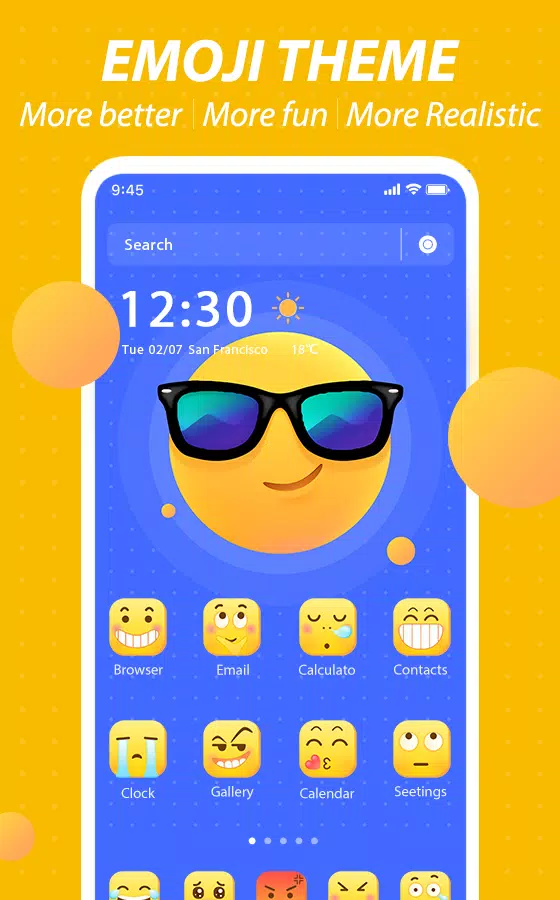 Tải xuống APK Cute Funny Emoji Themes cho Android