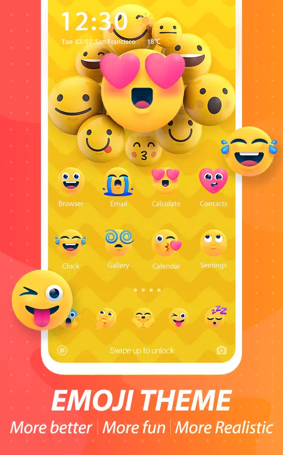 Tải xuống APK Cute Funny Emoji Themes cho Android